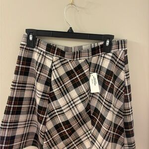 Tilly's Classic Plaid A-Line Skirt - Black, White, Red